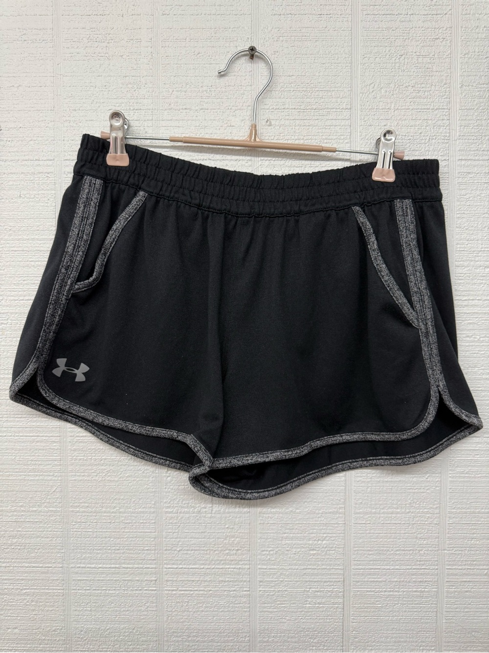 Under Armour Black Women's Athletic Shorts with Heather Gray Trim